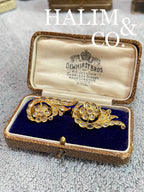 Antique Rose Cut Diamond Earrings. Kebaya Jewelry / Peranakan Nyonya Jewelry