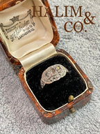 Antique Rose Cut Diamond Ring With Old White Gold. Kebaya / Peranakan Nyonya Jewelry