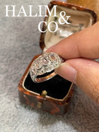 Antique Rose Cut Diamond Ring With Old White Gold. Kebaya / Peranakan Nyonya Jewelry