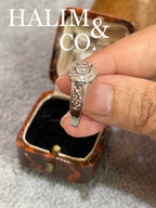 Antique Rose Cut Diamond Ring With Old White Gold. Kebaya / Peranakan Nyonya Jewelry