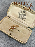 Antique brilliant cut Diamond Pendant With 18k Gold. Kebaya Jewelry / Peranakan Nyonya Jewelry