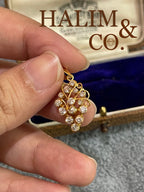 Antique brilliant cut Diamond Pendant. Kebaya Jewelry / Peranakan Nyonya Jewelry