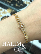 Antique Polki Diamond Bracelet With Gold. Kebaya Jewelry / Peranakan Nyonya Jewelry
