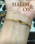 Antique Polki Diamond Bracelet With Gold. Kebaya Jewelry / Peranakan Nyonya Jewelry