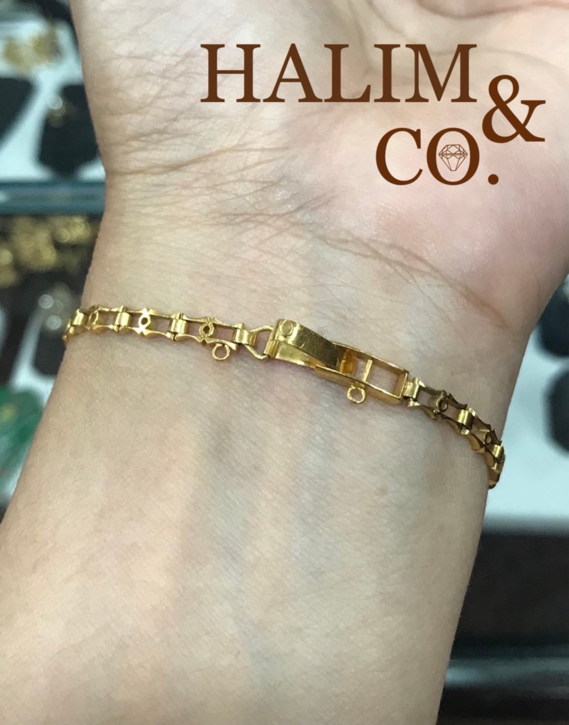 Antique Polki Diamond Bracelet With Gold. Kebaya Jewelry / Peranakan Nyonya Jewelry