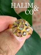 Antique Rose Cut Diamond Cluster Ring. Kebaya Jewelry / Peranakan Nyonya Jewelry
