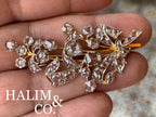 Rose Cut Diamond Brooch With 18k Gold. (Handmade) Kebaya Jewelry / Peranakan Nyonya Jewelry