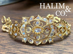 Antique Gold Bracelet With Rose Cut Diamond. Kebaya Jewelry / Peranakan Nyonya Jewelry&nbsp;