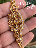 Antique Gold Bracelet With Rose Cut Diamond. Kebaya Jewelry / Peranakan Nyonya Jewelry&nbsp;
