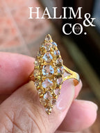 Antique Rose Cut Diamond Ring. 14k gold. Kebaya Jewelry / Peranakan Nyonya Jewelry