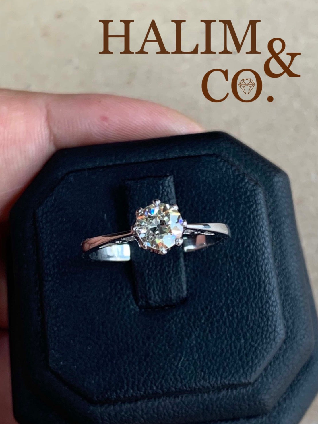 Victorian Style Old Cut Diamond Ring, age 100-120 years.