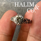 Antique Old European Cut Diamond Ring. Kebaya Jewelry / Peranakan Nyonya Jewelry