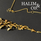 9th century Straits Chinese necklace set with slice polki diamonds (Peranakan nyonya Jewelry)