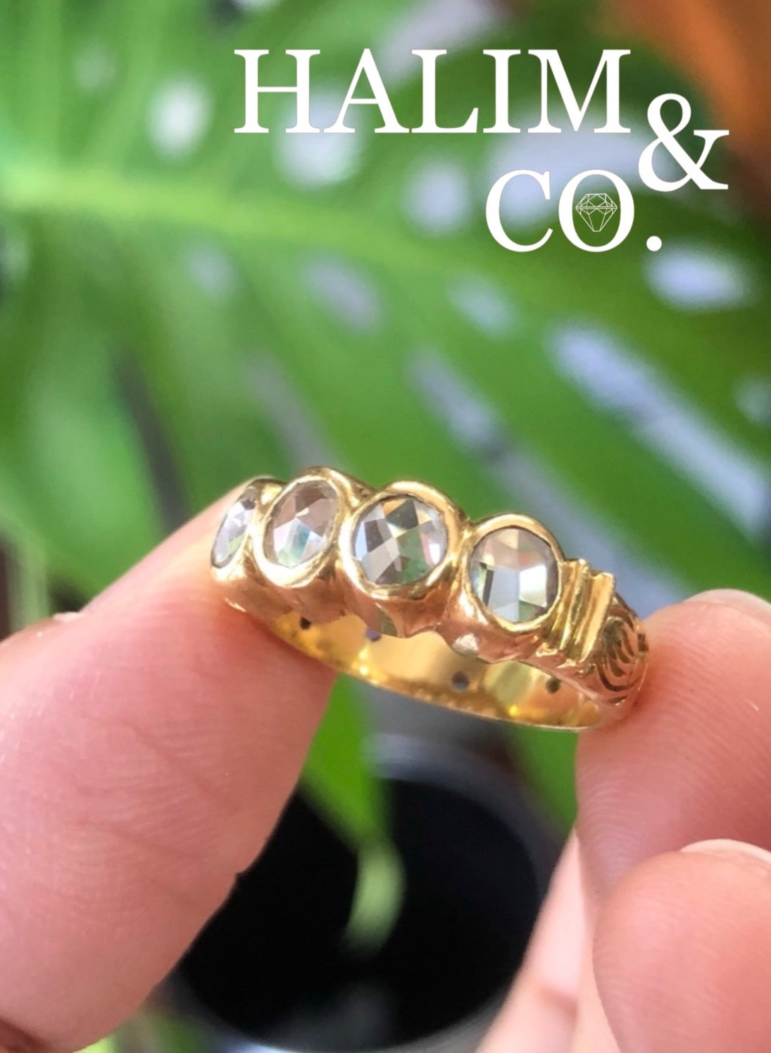 Antique Rose Cut Diamond Ring. Kebaya Jewelry / Peranakan Nyonya Jewelry