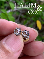 Antique Rose Cut Diamond Earrings.