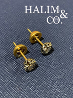 Antique Rose Cut Diamond Earrings.