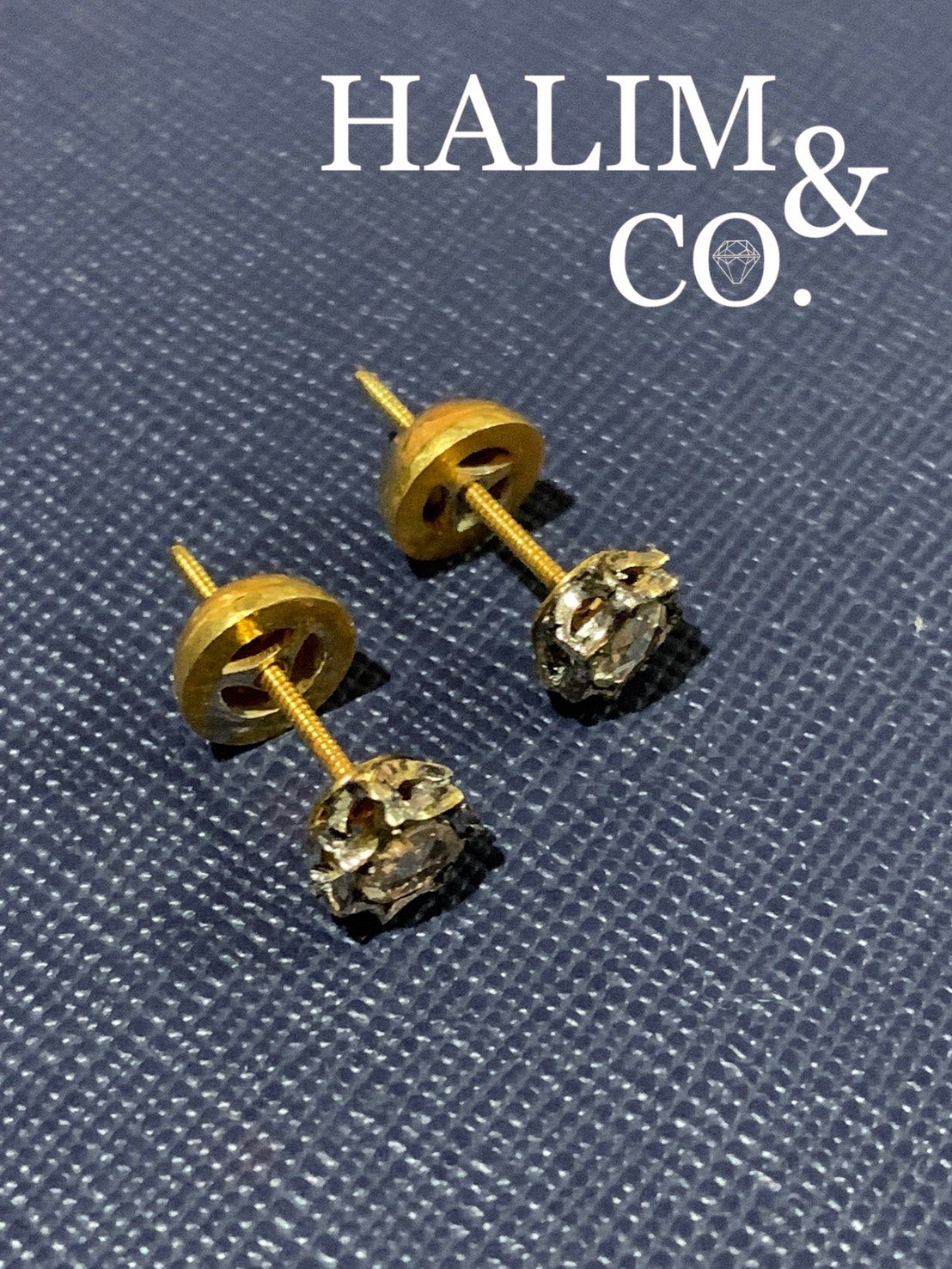 Antique Rose Cut Diamond Earrings.