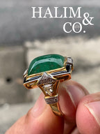 Colombian Emerald And Diamond Ring With Certificate.