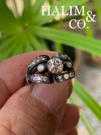 Antique Old Mine Cut Diamond Ring.