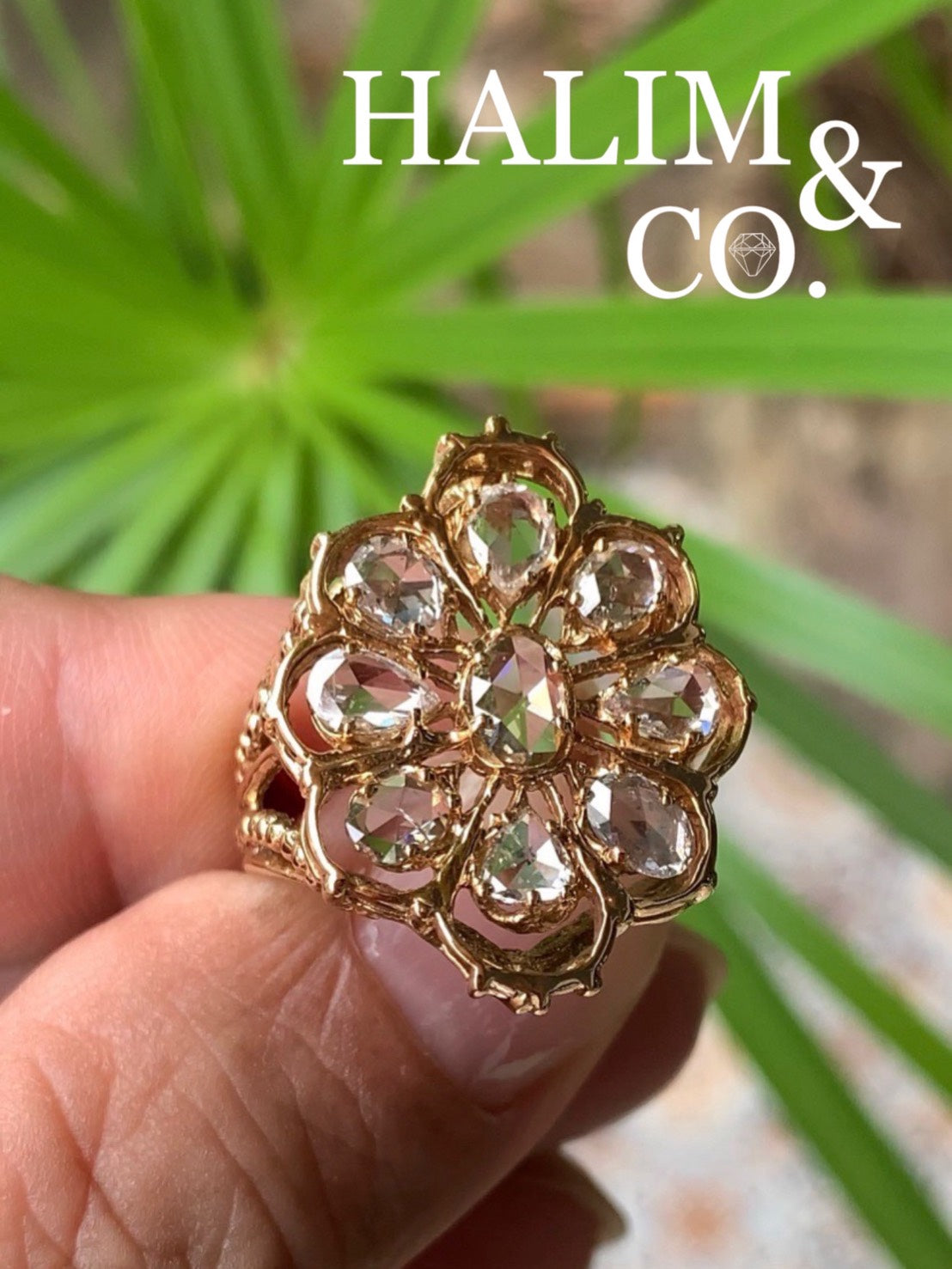 Antique Rose Cut Diamond Ring.