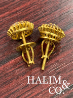 Antique Polki Diamond Earrings. Kebaya Jewelry / Peranakan Nyonya Jewelr
