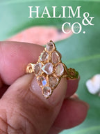 Antique Polki Diamond Ring.