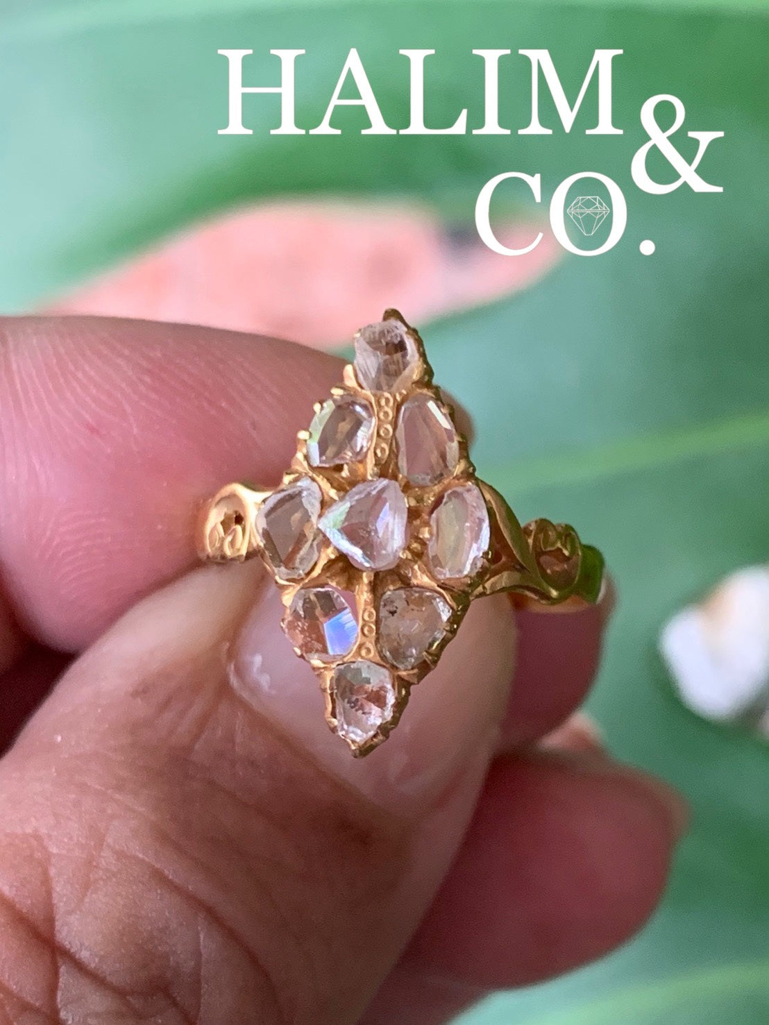 Antique Polki Diamond Ring.