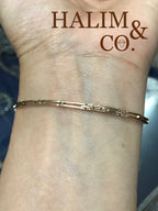 Antique Rose Cut Diamond Bracelet. Kebaya Jewelry / Peranakan Nyonya Jewelry