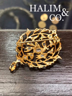 Antique Bird Polki Diamond Brooch/Pendant With Gold.