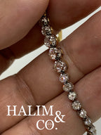 Antique Gold Bracelet With Old Mine Cut Diamonds.