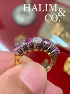 Antique Rose Cut Diamond And Ruby Ring. Kebaya Jewelry / Peranakan Nyonya Jewelry