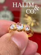 Antique Rose Cut Zircon Ring. Kebaya Jewelry / Peranakan Nyonya Jewelry