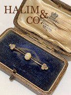Antique natural Opal & Diamond brooch.