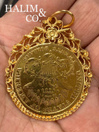 1880 United States 20 dollar Liberty Gold Coin Pendant. Kebaya Jewelry / Peranakan Nyonya Jewelry