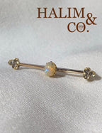 Antique natural Opal & Diamond brooch.