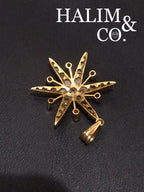 Antique Star Polki Diamond Pendant With 22k Gold. Kebaya Jewelry / Peranakan Nyonya Jewelry
