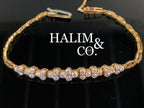 Antique Old Cut Diamond Bracelet With 22k Gold. Kebaya Jewelry / Peranakan Nyonya Jewelry