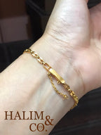 Antique Old Cut Diamond Bracelet With 22k Gold. Kebaya Jewelry / Peranakan Nyonya Jewelry