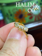 Antique Old Cut Diamond Ring. Kebaya Jewelry / Peranakan Nyonya Jewelry