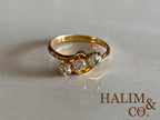 Antique Old Cut Diamond Ring. Kebaya Jewelry / Peranakan Nyonya Jewelry