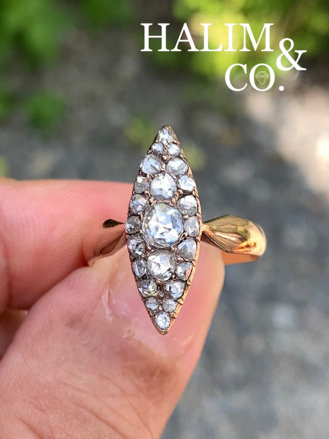Antique Rose Cut Diamond Ring.