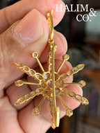 Antique Star Pendant With Polki Diamond. Kebaya Jewelry / Peranakan Nyonya Jewelry