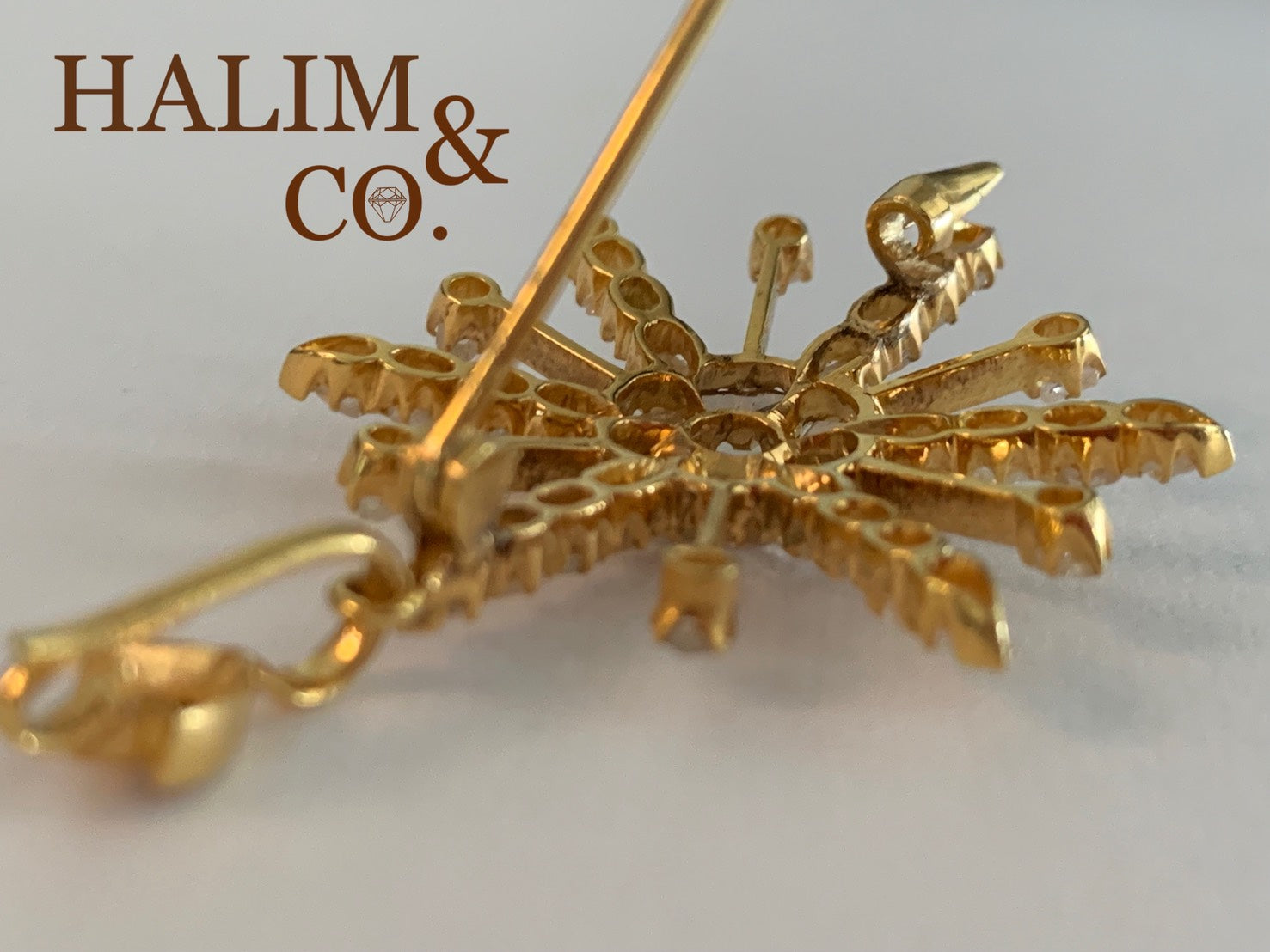 Antique Star Pendant With Polki Diamond. Kebaya Jewelry / Peranakan Nyonya Jewelry