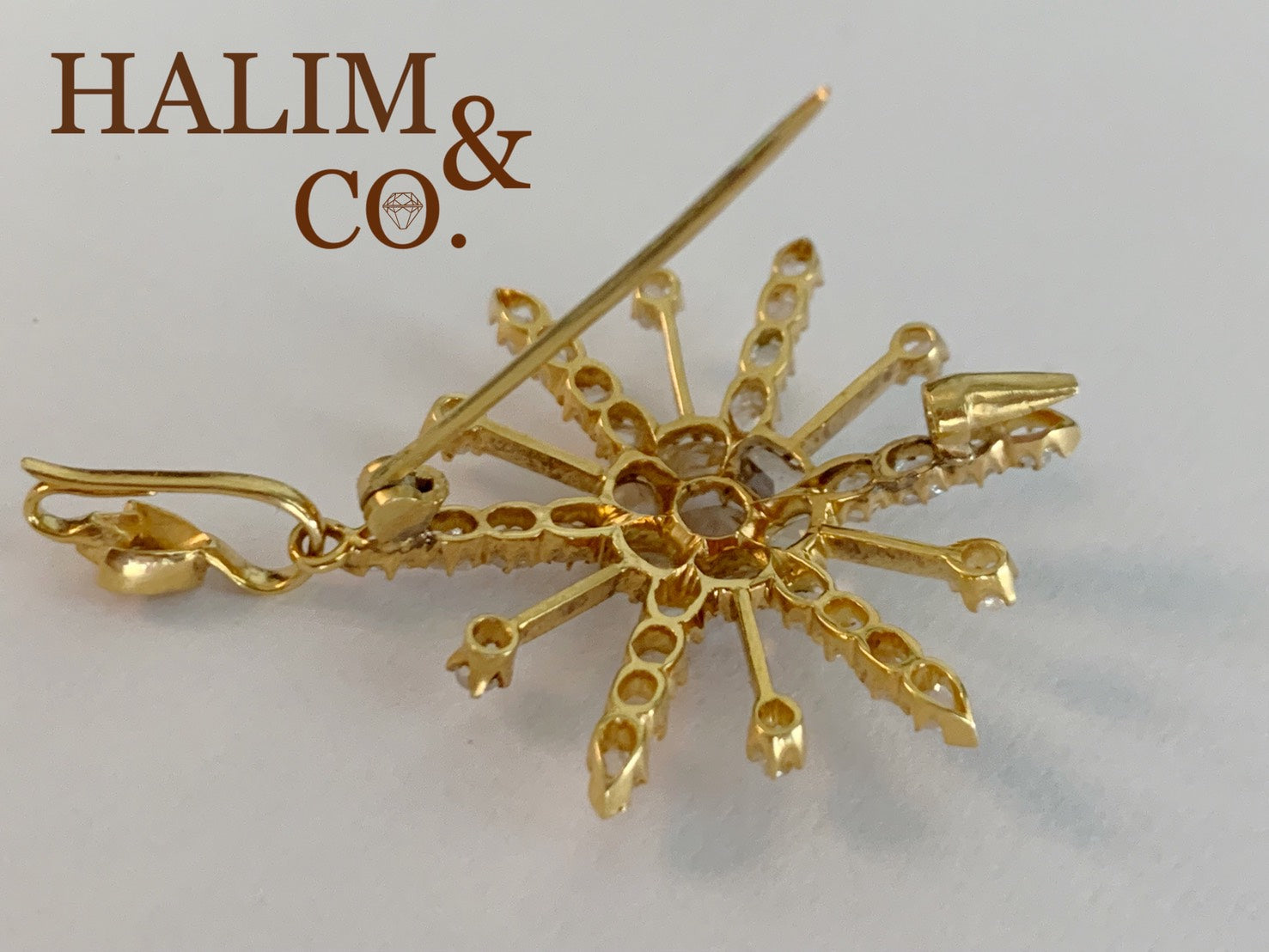 Antique Star Pendant With Polki Diamond. Kebaya Jewelry / Peranakan Nyonya Jewelry