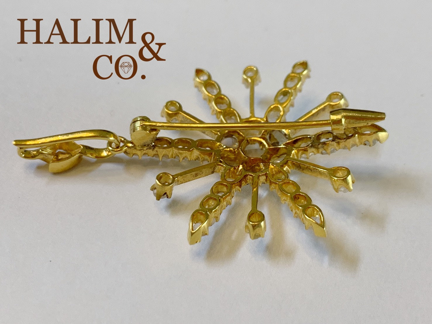 Antique Star Pendant With Polki Diamond. Kebaya Jewelry / Peranakan Nyonya Jewelry