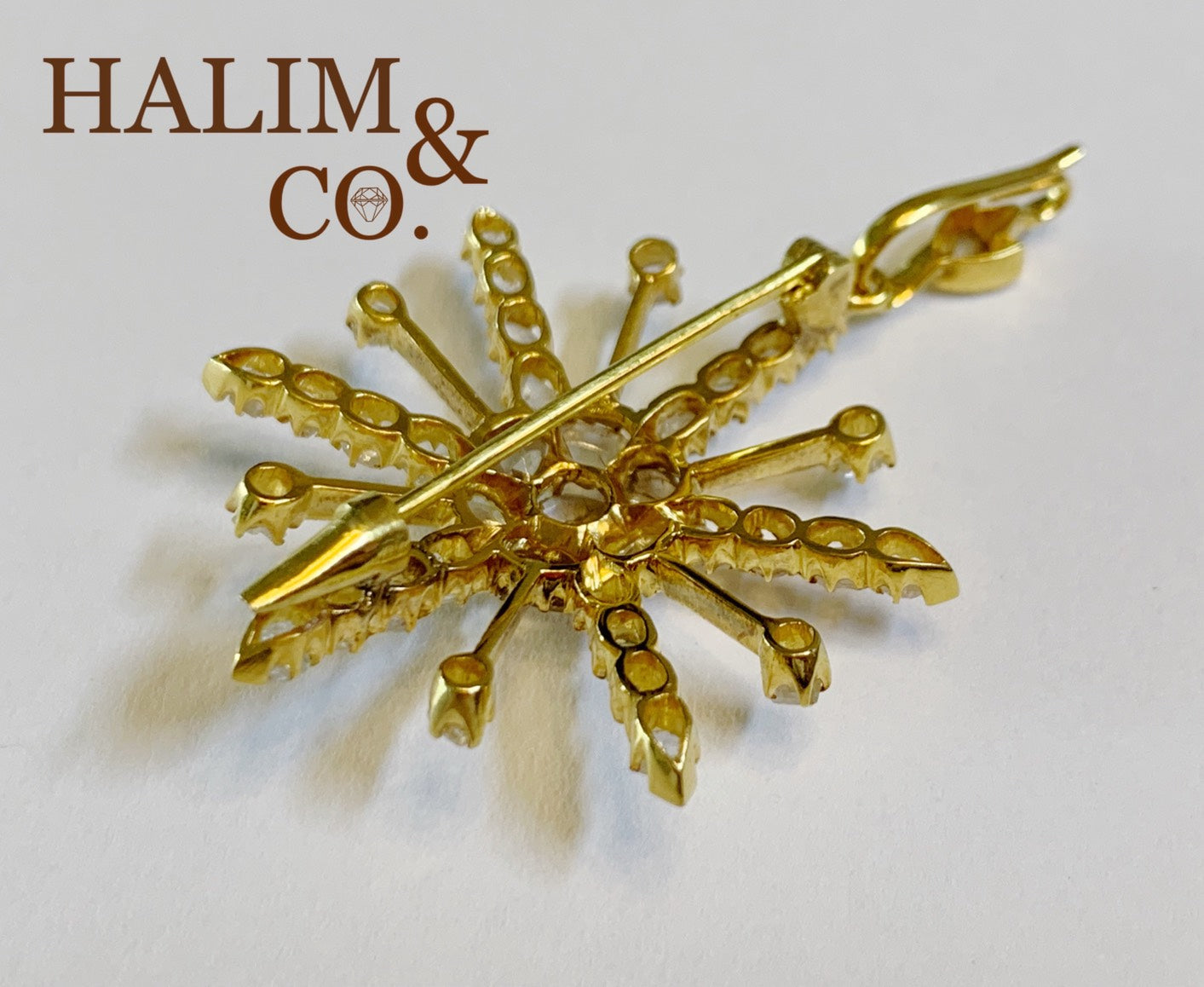 Antique Star Pendant With Polki Diamond. Kebaya Jewelry / Peranakan Nyonya Jewelry