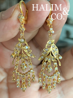 Antique Polki Diamond Earring. Kebaya Jewelry / Peranakan Nyonya Jewelry