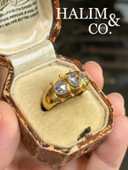 Vintage Natural Rose Cut Diamond Ring With 18k Gold. Kebaya Jewelry / Peranakan Nyonya Jewelry