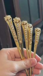 A Set Of Five Antique Pearl Hairpin. Kebaya Jewelry / Peranakan Nyonya Jewelry