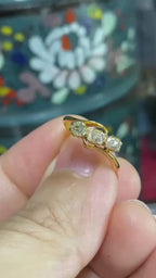 Antique Old Cut Diamond Ring. Kebaya Jewelry / Peranakan Nyonya Jewelry